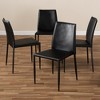 Set of 4 Pascha Modern and Contemporary Faux Leather Upholstered Dining Chairs - Baxton Studio - 4 of 4