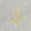Linum Home Textiles 100% Turkish Cotton MONICA Gold Thread 2PC Embellished Washcloth Set - 3 of 3