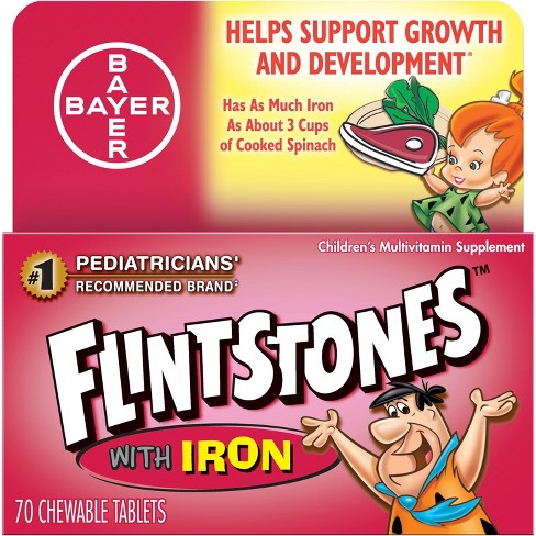 The Flintstones Kids' Multivitamin Dietary Supplement Chewable Tablets - Mixed Fruit - 70ct - image 1 of 4