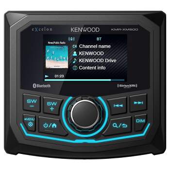 Kenwood KMR-XM500 eXcelon Motorsports 3" Gauge Mount Receiver, 2.7" LCD screen with IP66 rating, Bluetooth 5.0, FM & Weatherband Tuner, USB, Backup...