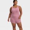 Women's Ribbed Tank Top and Shorts Pajama Set - Auden™ - 3 of 3