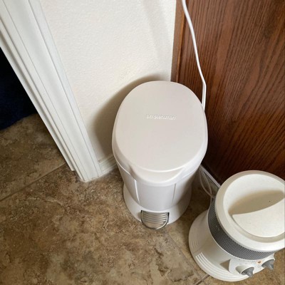 Simple Human Round White Bathroom Step Trash Can, 6l (1.6gal)
