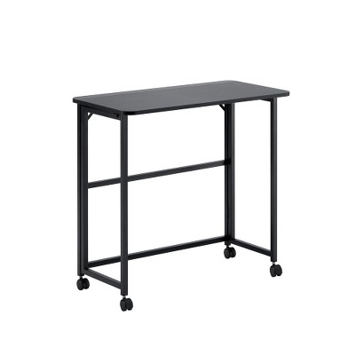 LIVAREEmlen Foldable Desk for Small Space, 31.5 Inches Writing Computer Desk in Study, Home Office Foldable Office Desk for Bedroom,Black