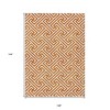 Orange And Ivory Geometric Washable Indoor Outdoor Area Rug - 3 of 4