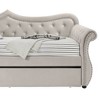 Acme Furniture Twin/Full Adkins Bed Beige Velvet - 3 of 4