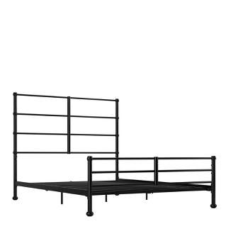 Mr. Kate Mackenzie Metal Platform Bed Frame with 3 Adjustable Mattress Heights Black