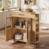 Nasitip Mobile Kitchen Island Cart with Rolling Wheels, Drawers, Spice Rack,Versatile Storage & Serving Cart for Kitchen, Dining Room - 2 of 4