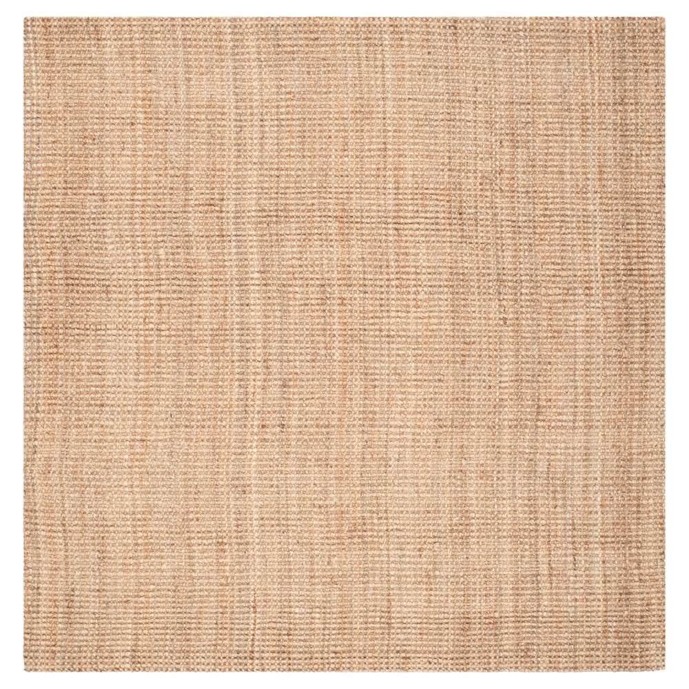Natural Solid Loomed Square Accent Rug 4'x4' - Safavieh