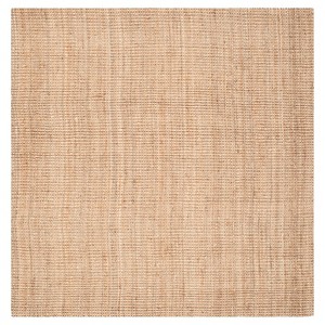 Natural Solid Loomed Square Accent Rug 4
