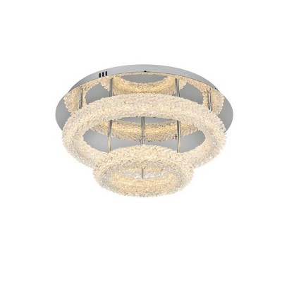 Elegant Lighting Bowen 2 - Light Flush Mount in  Chrome