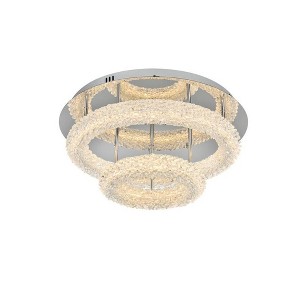 Elegant Lighting Bowen 2 - Light Flush Mount in  Chrome - 1 of 1