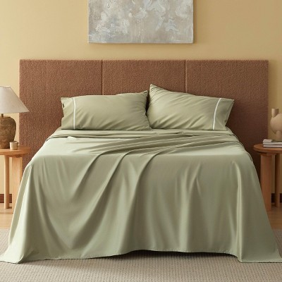 100% Cotton Sheets Set - 500 Thread Count Cotton Sateen Bedsheets, Luxury Hotel Quality, Soft & Breathable Bedsheets, 16" Deep Pocket, 4-Piece, Includ
