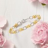 Ross-Simons Sterling Silver and 14kt Yellow Gold Xo Link Bracelet - 3 of 4