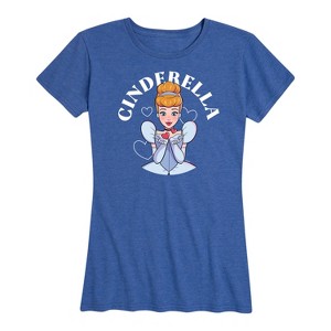 Women's - Disney Princess - Cinderella Kiss Short Sleeve Graphic T-Shirt - 1 of 4