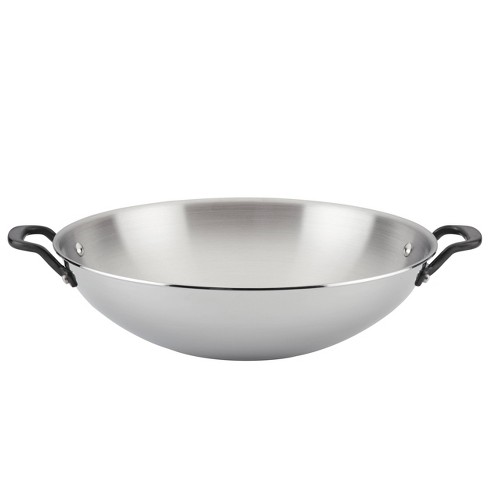 Lexi Home Stainless Steel Tri-Ply Non Stick Cookware - 5 Qt Wok Pan