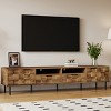 ChicFurnit TV Stands and Consoles Entertainment Center with Storage Cabinets and Open Shelf Media Console for Living Room, Beige, 78.7"*15.7"*17.7" - 3 of 4