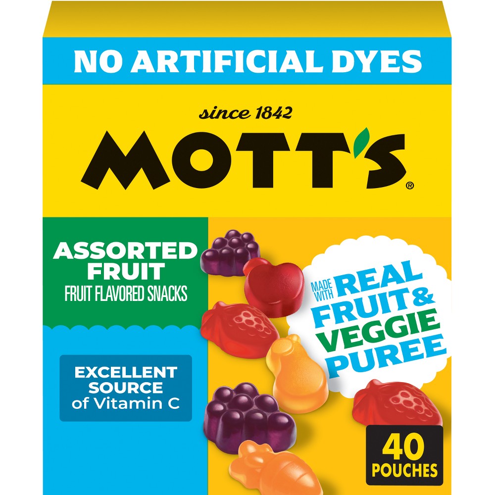UPC 016000487642 product image for Mott's Assorted Fruit Snacks - 32oz/40ct: Gluten-Free, No Artificial Sweeteners, | upcitemdb.com