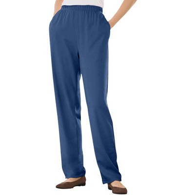 Woman Within Plus Size 7-Day Knit Straight Leg Pant