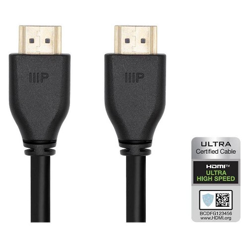 Monoprice 8k Hdmi 2.1 Cable - 3 Feet Black | Ultra High Speed, 8k@60hz, 48gbps, Compatible With Sony Ps5 / Ps5 Digital Edition / Microsoft : Target