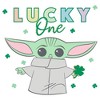 Girl's Star Wars: The Mandalorian St. Patrick's Day Grogu Lucky One Shamrock T-Shirt - 2 of 4