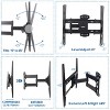 Artloge Upgraded Full Motion Swing Arm Long Extension Wall Mount TV Bracket Corner Solid Mount Tilt Swivel for 26-55" TCL LCD LED - 4 of 4