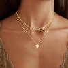 HTUTWOO 14K Gold Plated Layering Necklaces For Women Gold Necklace Set, Cuban Link, Snake Chain, Paperclip Layered Chainsa - 3 of 4