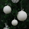 4E's Novelty White Snowball Christmas Ornaments 18 Pack – Large 2.36” Shatterproof Glitter Ornaments for Christmas Tree, Winter Wonderland Decorations - 3 of 4