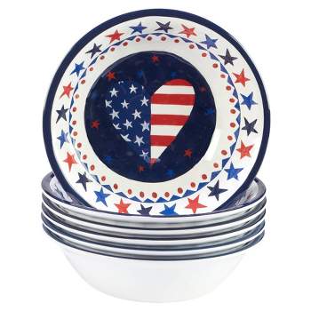 Set of 6 Stars and Stripes All Purpose Bowls - Certified International