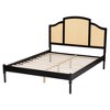 Baxton Studio Queen Librina Wood Platform Bed with Woven Rattan Black/Natural Brown: Rubberwood Frame, No Box Spring Needed - 4 of 4