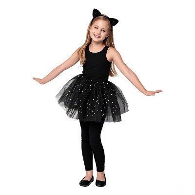 Joyfy Halloween Girl's Animals Costume Set with Tutu, Headband Collar and Tail, Cosplay Accessory Kit Cat Accessories Set with Tutu, Ears and Tail