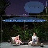 Garden Parasol 14.4ft Double-Sided Sun Umbrella with Base, Patio Parasol with LED Solar Lights - 3 of 4