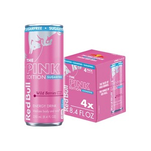 Red Bull Sugarfree Pink Edition Energy Drink - 4pk/8.4 fl oz Cans - 1 of 4