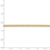 Black Bow Jewelry 14k Yellow Gold 2.3mm Solid Beveled Curb Chain Anklet - 4 of 4