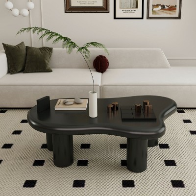 Cierra 47''/40'' Cloud Shaped Coffee Table, Lacquered Irregular Abstract Console Table in Living Room, Indoor Furniture - Maison Boucle