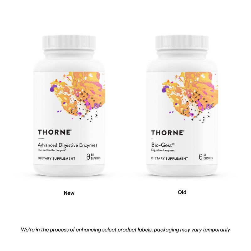 Thorne Advanced Digestive Enzymes - Blend of Digestive Enzymes to Aid Digestion - Gut Health Support with Pepsin, Ox Bile, Pancreatin - 60 Capsules, 4 of 10