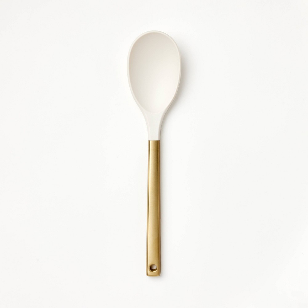 Photos - Spoon Stainless Steel and Nylon Solid  Champagne - Figmint™: Kitchen & Cooking , Dishwasher-Safe, 13.15" Length