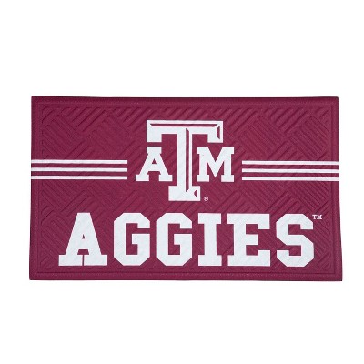 Evergreen NCAA Texas A&M Aggies Embossed Mat Cross Hatch Indoor and Outdoor Doormat