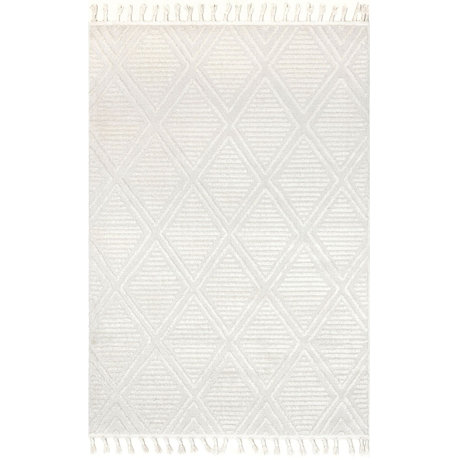 Nuloom Balboa Textured Tile Area Rug, 4' x 6', Ivory