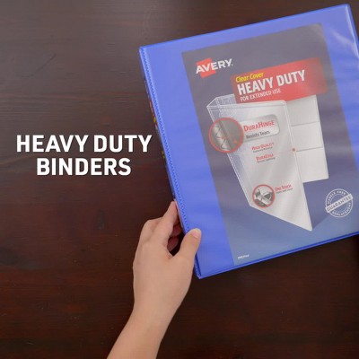 Avery Durable Binder 1.5 Inch Slant Ring - 375 Sheet Capacity With Label Holder, Black Office Organizer