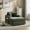 GDFStudio Vani Modern Corduroy Upholstered Chaise Lounge with Detachable Cushions - 2 of 4