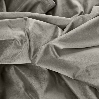 Slate Grey Velvet Scalloped Valance with Blackout Lining