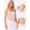 INSPIRE CHIC Women's 3/4 Sleeve Open Front Mesh Sheer Chiffon Bolero Shrug - 2 of 4