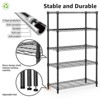 AndMakers 5 Tiers Steel Adjustable Household Shelving Unit (35.4 in. W x 70.8 in. H x 13.7 in. D) - 4 of 4