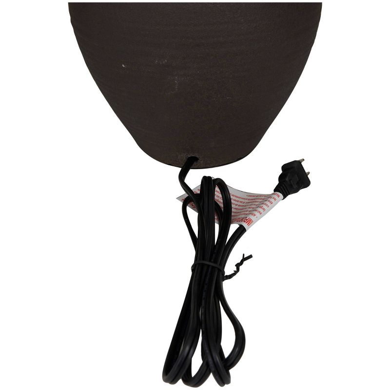 26&#34; x 15&#34; Ceramic Gourd Style Base Table Lamp with Drum Shade Black - CosmoLiving by Cosmopolitan, 3 of 5