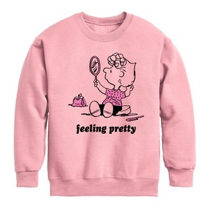 Boys' - Peanuts - Feeling Pretty Sally Graphic Long Sleeve Fleece Sweatshirt - 1 of 4