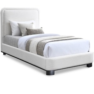Meridian Furniture,Nolita Linen Textured Fabric Bed - 1 of 4