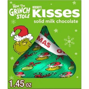 HERSHEY'S KISSES Christmas Grinch Solid Milk Chocolate Candy - 1.45oz - 1 of 4