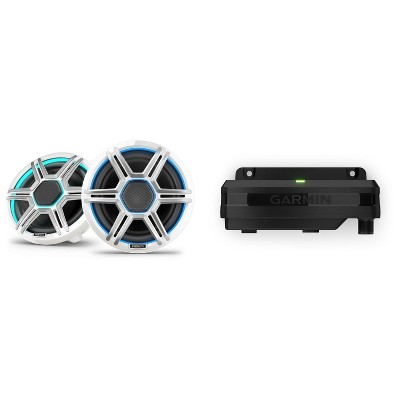Garmin Fusion Apollo AP-FL88SPW 8.8" LED Marine Speakers Sport Grills, White, Pair with Garmin Spectra LC102 1-Zone LED lighting Controller, Compat...