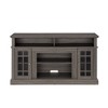 58.25" Rustic TV Stand For TVs Up To 65'', Modern Media Entertainment Center Console Table With Open Storage Shelves & Glass Door Closed Cabinets - 4 of 4