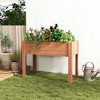 YUHAO Elevated Wooden Planter Box with Legs for Outdoor Plants Flowers Fruits Vegetable Herb Growing - 3 of 4